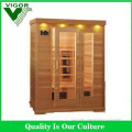 Factory Elegant degsin wooden far infrared sauna room /Dry steam and sauna combine room